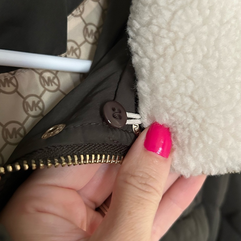 Women’s Faux-Fur-Collar Quilted Coat by Michael Kors - Picture 8 of 15